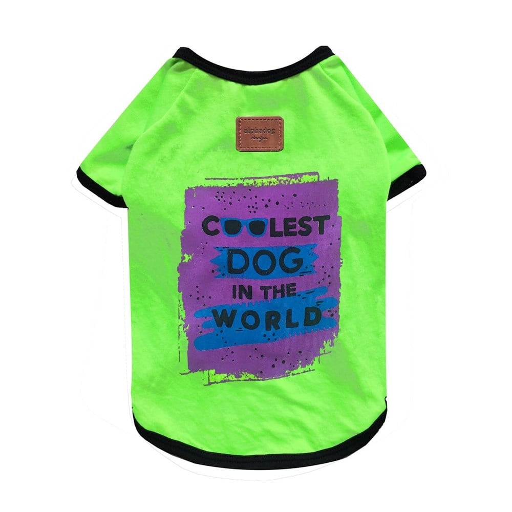 Alphadog%20Design%20Coolest%20Dog%20In%20The%20World%20Yeşil%20Köpek%20T-Shirt