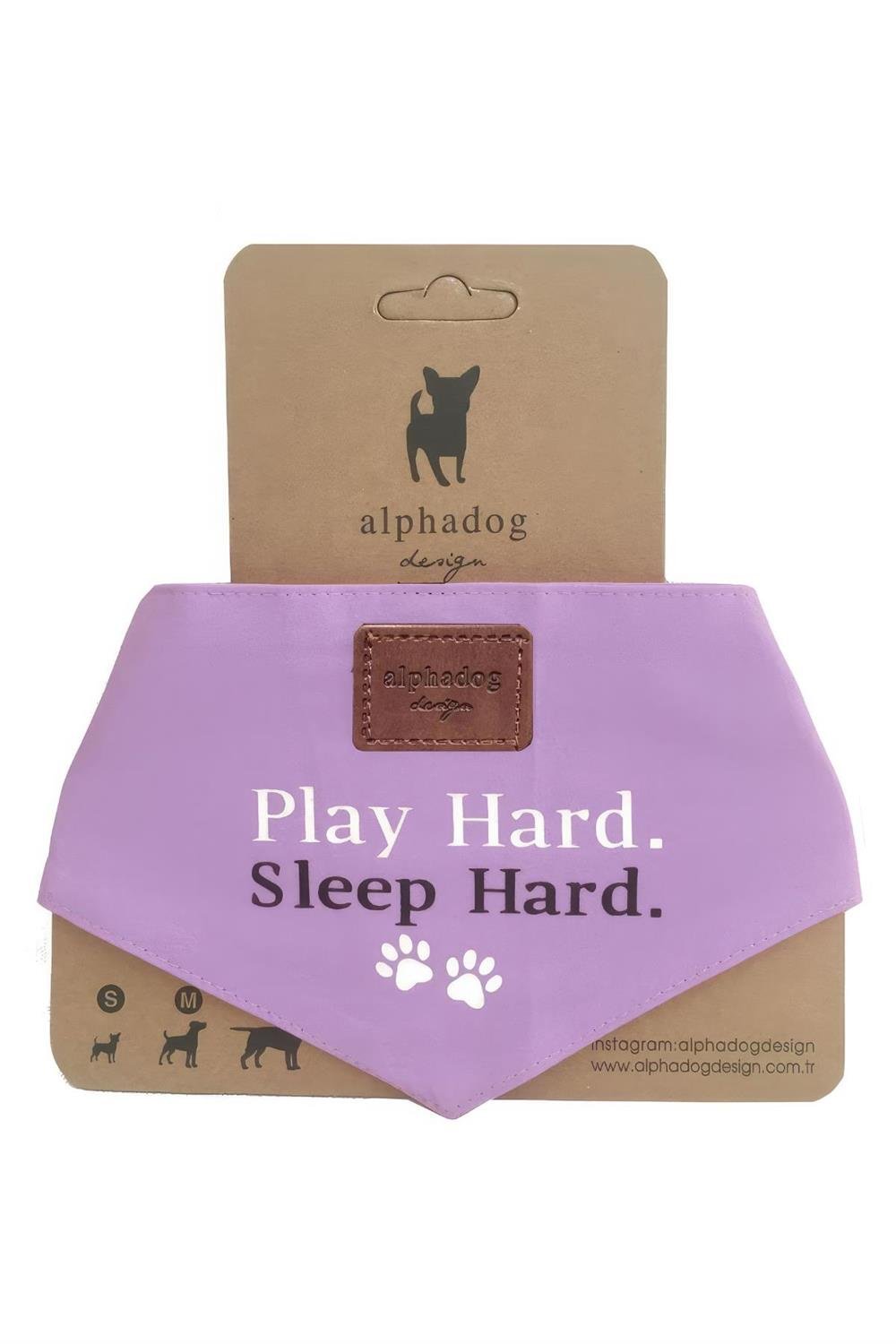 Alphadog%20Play%20Hard%20Lila%20Köpek%20Bandanası