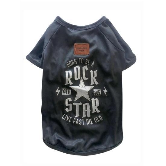 Alphadog Design Rockstar Siyah Köpek T-Shirt