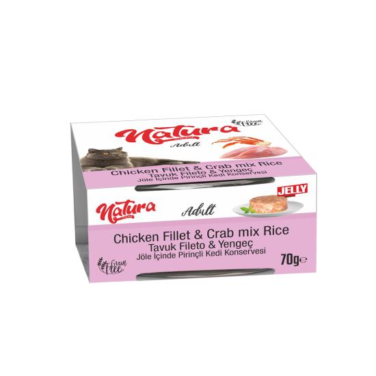 Natura Chıcken Fıllet & Crap Mıx Rıce 70 Gr