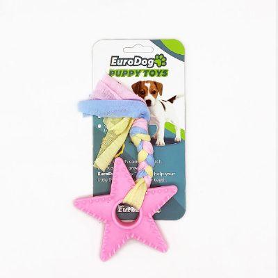 EuroDog Puppy Toys Pembe Yıldız Diş Kaşıma Oyuncağı