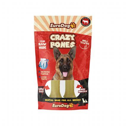 EuroGold Dog Crazy Bone Pres Kemik 13 cm 2 Li